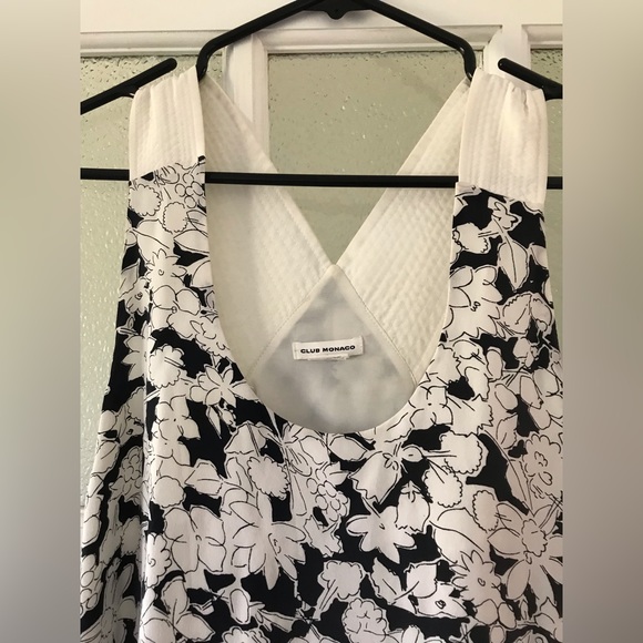 Club Monaco Silk Floral Cut Out Dress - Picture 3 of 6